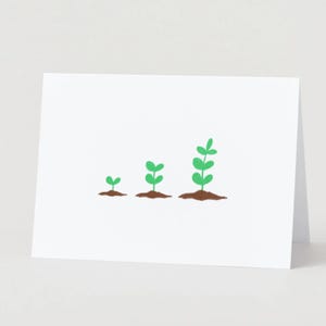 Blijf groeien: minimalistische wenskaart