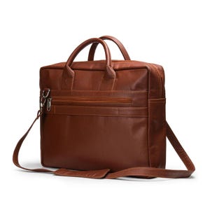 Handmade Leather Messenger Bag: Laptop Briefcase, Crossbody Satchel