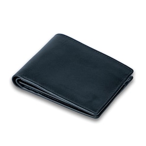 Black Leather Wallet for Men, Handmade Wallet, Genuine Leather Purse for him, Coin Wallet, Anniversary Gift for Him