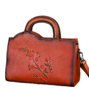Handgemaakte leren crossbodytas: schoudertas in vintage stijl