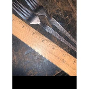 Vtg Fork MCM 70's Trocadero Stainless Flatware one ( 1 ) Salad fork silverware