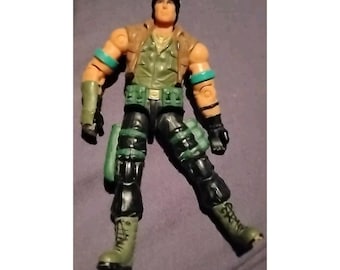 Figura vintage de 2003 DART Pathfinder G.I. Joe v2 de 3 3/4" con partes articuladas y móviles.