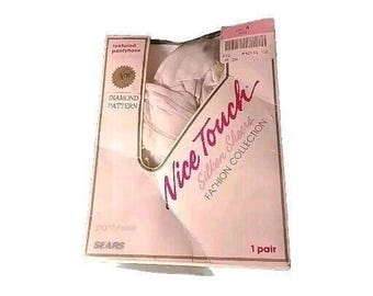 Calze velate in Lycra con effetto seta, taglia A, effetto testurizzato, colore: Avorio Sears