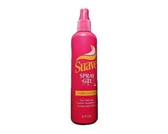Gel en aerosol Suave vintage de control extra, 8 oz, fijación en descuento, Good Housekeeping, RARO