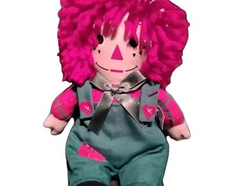 Peluche vintage Snowden Raggedy Andy, bambino, Natale 1998 - Nuovo senza etichette (NWOT)