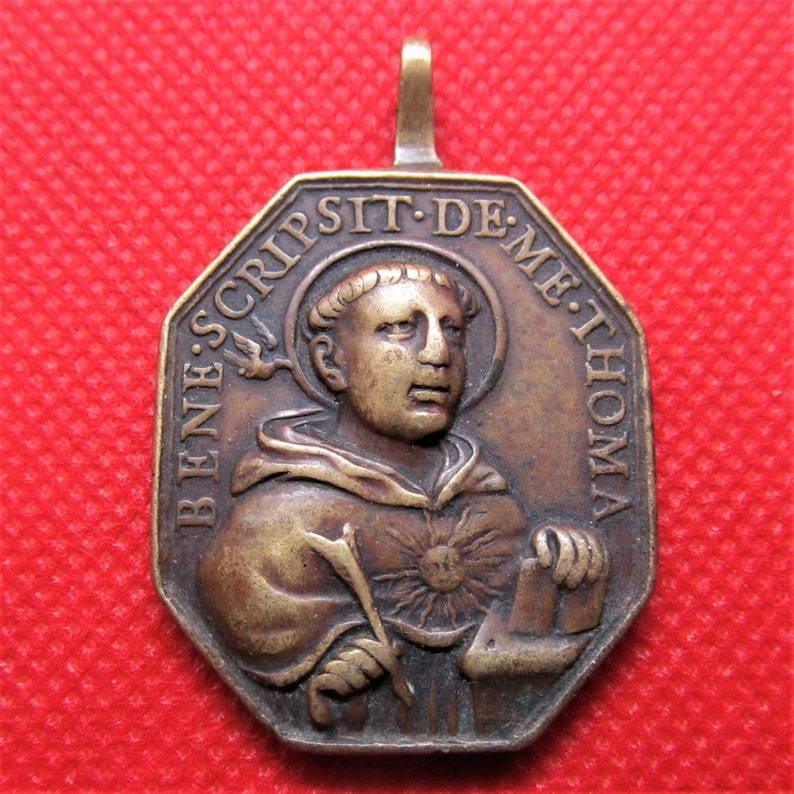 Saint Philip Neri Antique Religious Medal Thomas Aquinas Catholic