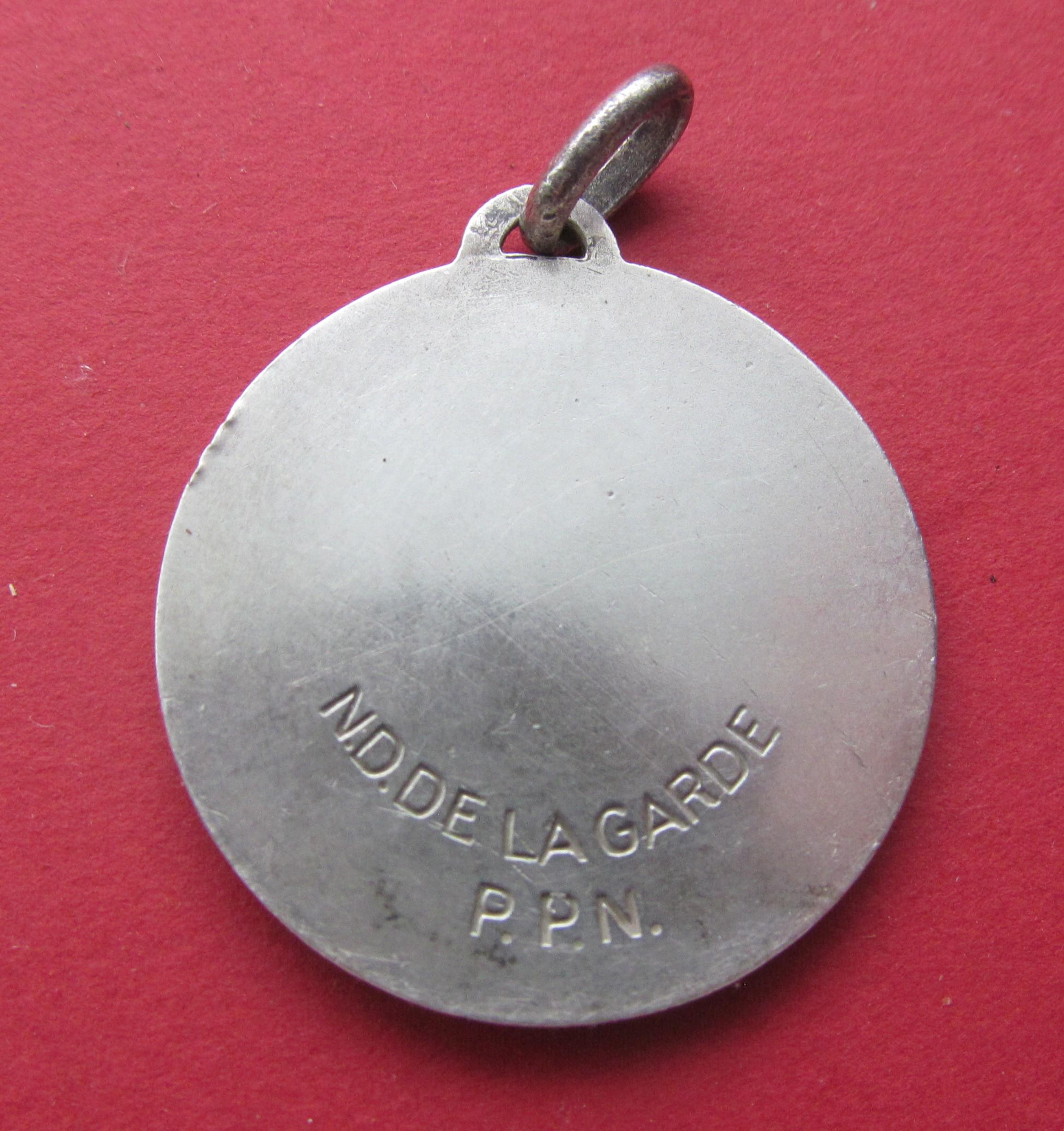 Vintage French Silver Virgin Mary Baby Jesus Religious Medal Madonna ...
