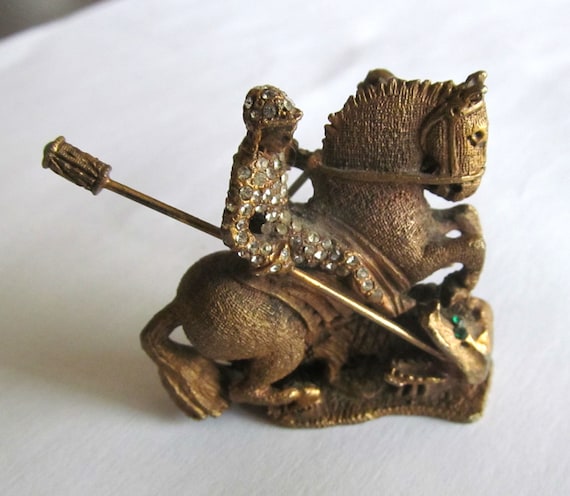 Saint George And The Dragon Brooch By DeNicola Dr… - image 3