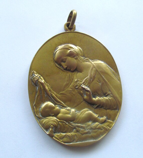 Madonna And Child Virgin Mary And Jesus Antique Frenc… - Gem