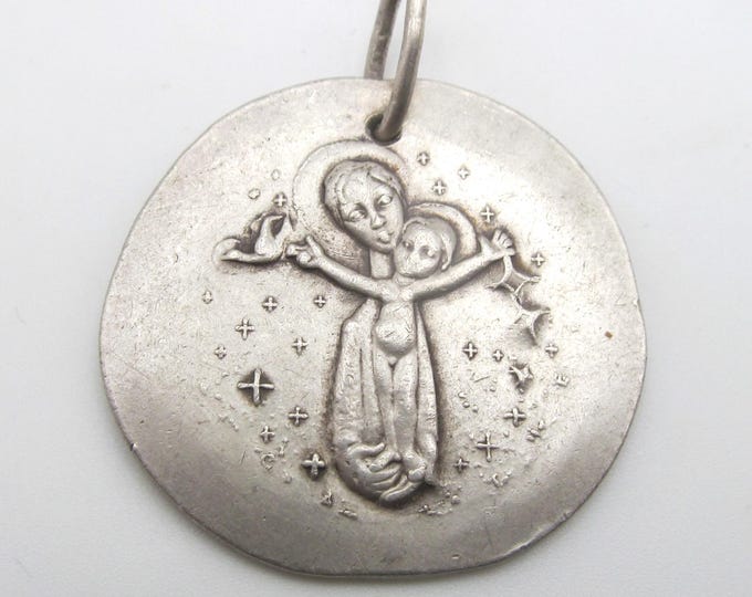 Virgin Mary Jesus Vintage Modernist French Silver Madonna and Child ...