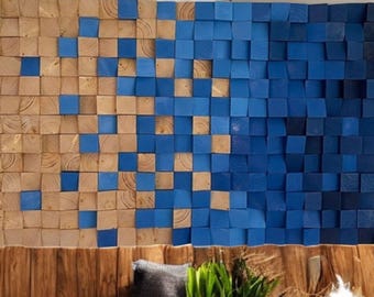 Handmade Wooden Mosaic Wall Art: Mother Earth Decor