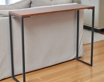 Handmade Slim Wooden Console Table – Narrow Entryway or Behind Couch