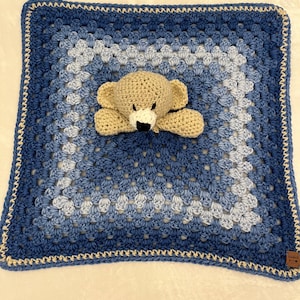 Baby crochet lovey, security blanket