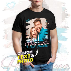 Custom Girlfriend T-Shirt, Custom Boyfriend/ Girlfriend Face Photo Vintage Shirts, Custom Vintage Graphic 90s Shirt, Valentine's Day Gift.