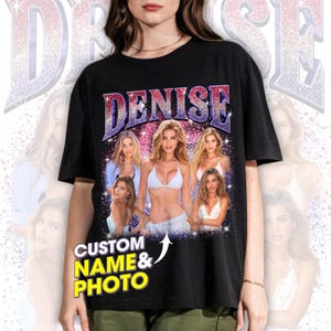 Retro Custom Bootleg Rap Tee, Custom Your Girlfriend Boyfriend Vintage Graphic 90s Shirt, Custom Photo Shirt, Custom Your Own Bootleg Shirt.