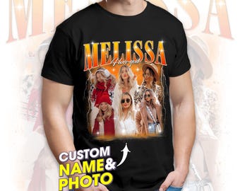 Custom Girl friend T-Shirt With Girlfriend Face, Custom Bootleg Rap Tee Shirt with Face Photo Custom Shirt For Girlfriend Boyfriend Tee