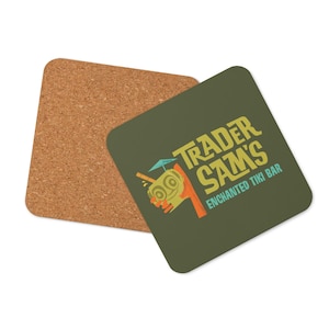 Handelaar Sam&#39;s Coaster/ Enchanted Tiki Bar / Disney Polynesian Resort / Cork-back
