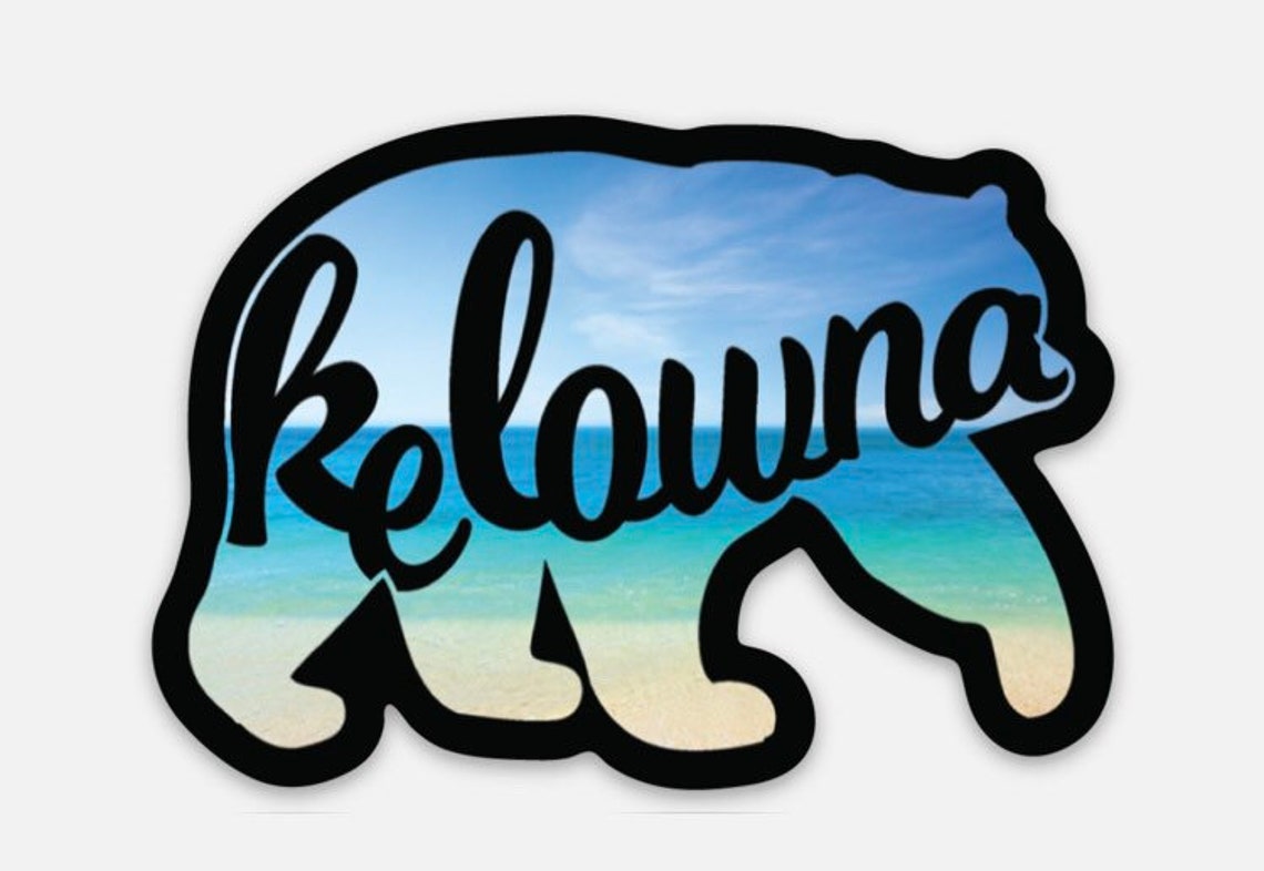 Kelowna Bear Vinyl Sticker FREE Shipping in Canada Etsy