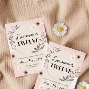 Kids Birthday Invitation. Customizable template for kids birthday!