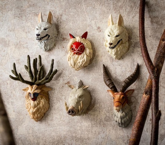 Princess Mononoke Forest Spirit Magnets | 3D Studio Ghibii Fridge