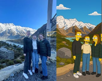 Custom Simpsons Style Portrait – Turn Your Photo into a Cartoon Masterpiece!