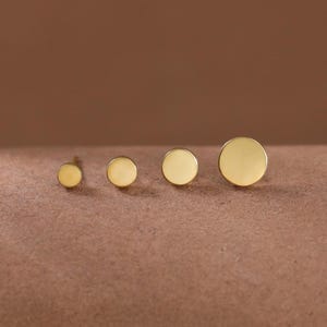 Mini-Scheibenohrstecker aus Implantat-Titan • Runder Ohrring mit flacher Rückseite • Ohrstecker für Helix, Ohrläppchen, Conch und Tragus • Wasserdichter, gewindeloser Ohrstecker