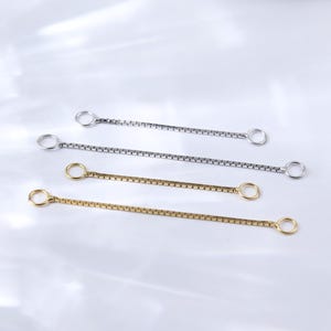 Sterling Silver Minimalist Helix Industrial Box Chain • 14K Gold Conch Cartilage Wrap Chain • Dainty Nose Tragus Piercing Chain Attachment