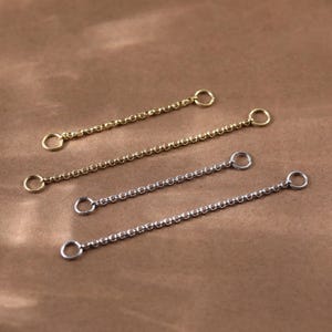 14K Gold Plated Minimalist Helix Industrial Bar Rolo Chain • Sterling Silver Conch Cartilage Wrap Chain • Dainty Nose Tragus Piercing Chain
