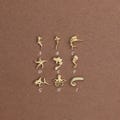 Sterling Silver Fish Seahorse Starfish Octopus Tentacle Earring • 925 Silver Sea Animal Cartilage Stud • Helix Conch Lobe Flat Back Jewelry