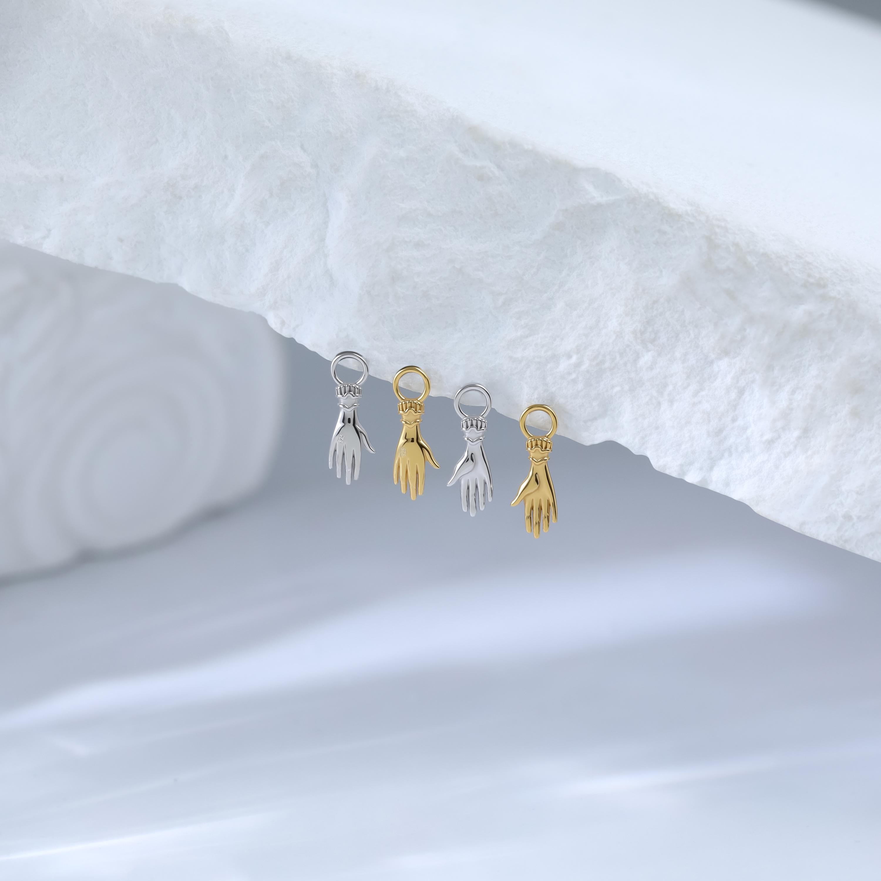 Ensemble De Bijoux Main En Or Femme Acier Inoxydable Strass élégant