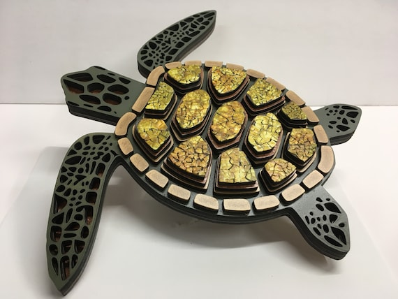 Download Sea Turtle Laser Cut Multi Layer Wall Art Etsy