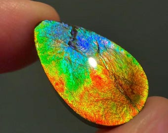 Canadian Ammolite Gemstone: Loose Gemstone for Pendant Making 12ct