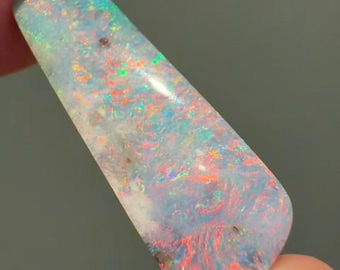 Natural Australian Vibrant Color Solid Boulder Opal | Hand Polished Freeform | Collector Gem
