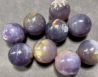 Natural Purple Chalcedony Bead: 20MM Indonesian Gemstone
