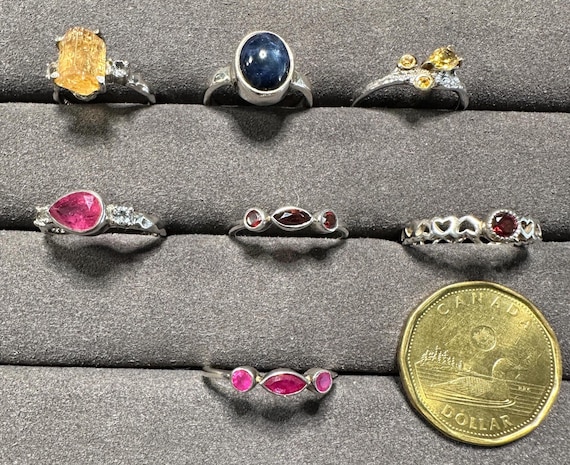 Natural Multi-Gemstone Sterling Silver Ring | Special Price Ring Collection
