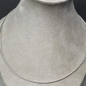 Minimalist Sterling Silver Wire Choker Necklace | 17 Inch 925 Silver Neck Wire for Pendant | Made in Germany |Unique Gift For Her