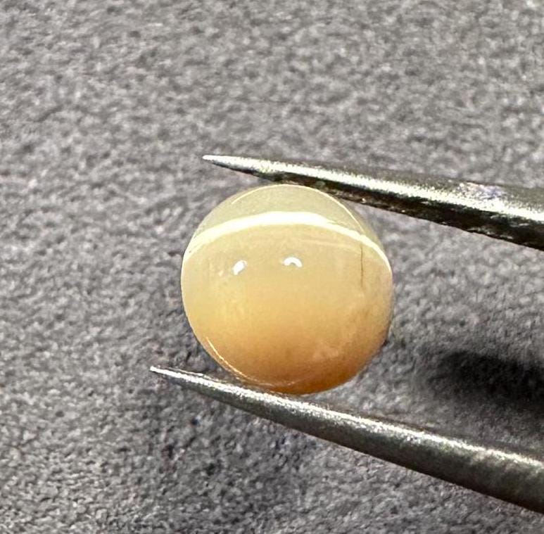 タンザニア産キャッツアイオパール宝石：ラウンドカボション、0.5 