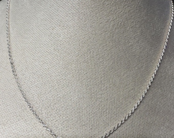 Italienische Sterling Silber Halskette - 1.5 mm Twisted Design