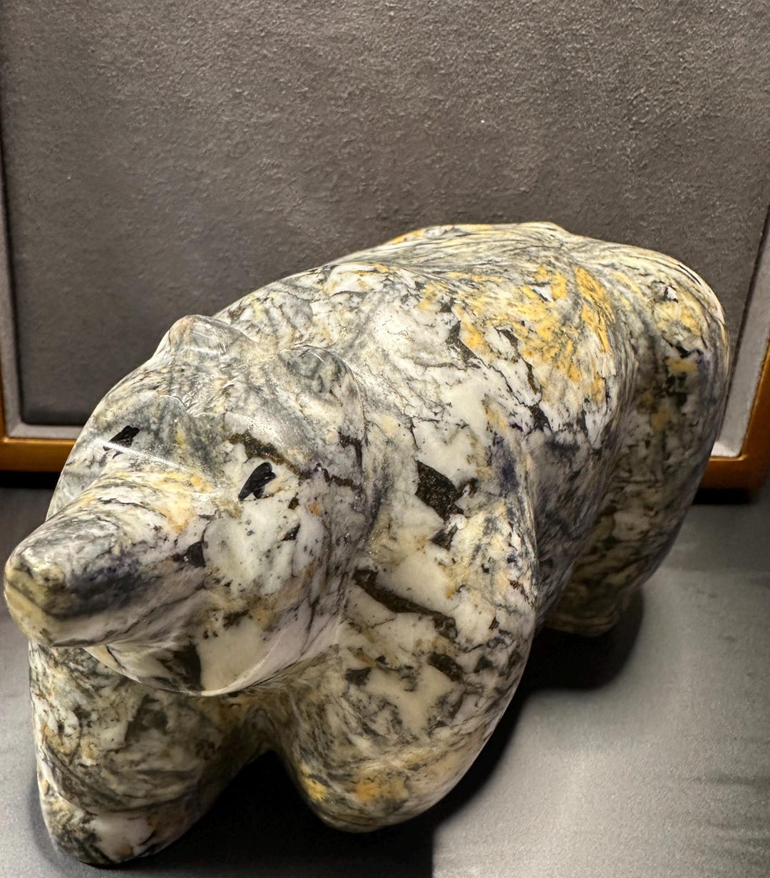 Pinolite Crystal Bear Carving: Polished Canadian Gemstone Sculpture - Etsy
