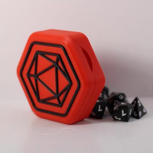 Dice Box for 7 Dice – Magnetic Hexagon Dice Case | Lightweight, Colorful Storage for DND, TTRPG, Pathfinder, RPG Dice Sets