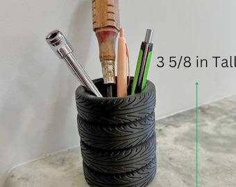 Tire Stack Pencil Holder – Tire Inspired Desk Organizer for Car Enthusiasts