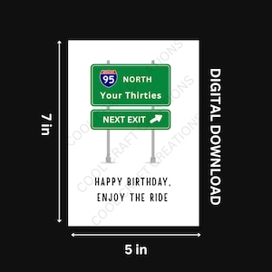 Carte imprimable 30e anniversaire - La trentaine | Carte 30e anniversaire pour lui | Carte 30e anniversaire pour elle | Carte 30e anniversaire drôle