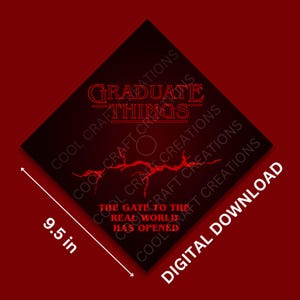 Graduate Things Graduation Cap Topper Printable (Digital Download)