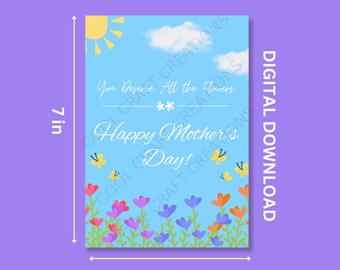 Ti meriti tutti i fiori: biglietto per la Festa della Mamma (download digitale in PDF)