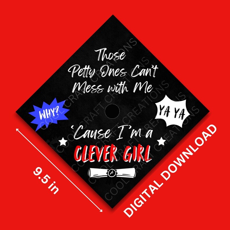Clever Girl Graduation Cap Topper – Beyonce Inspired, Printable ...