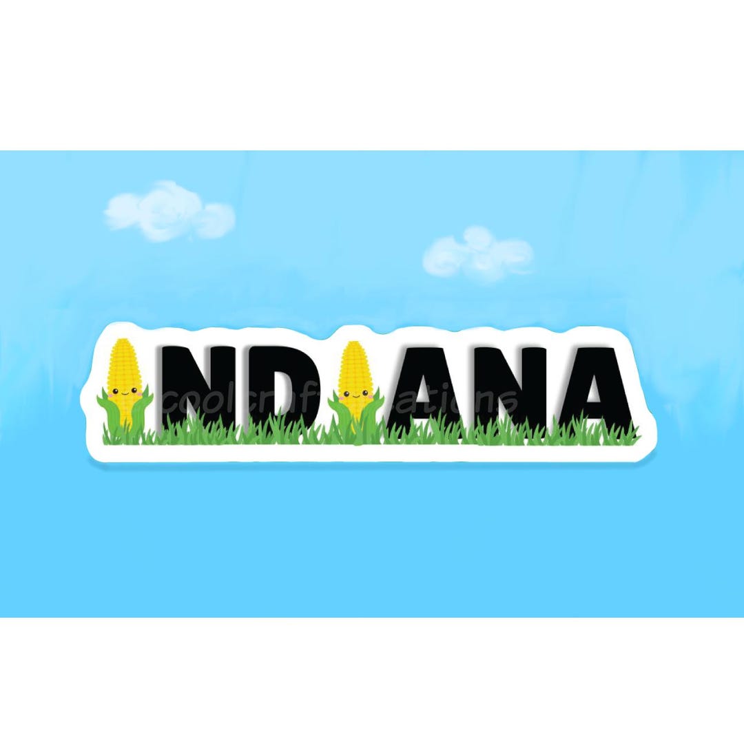 Indiana Corn Sticker – State Pride Souvenir, Indiana Native Gift - Etsy