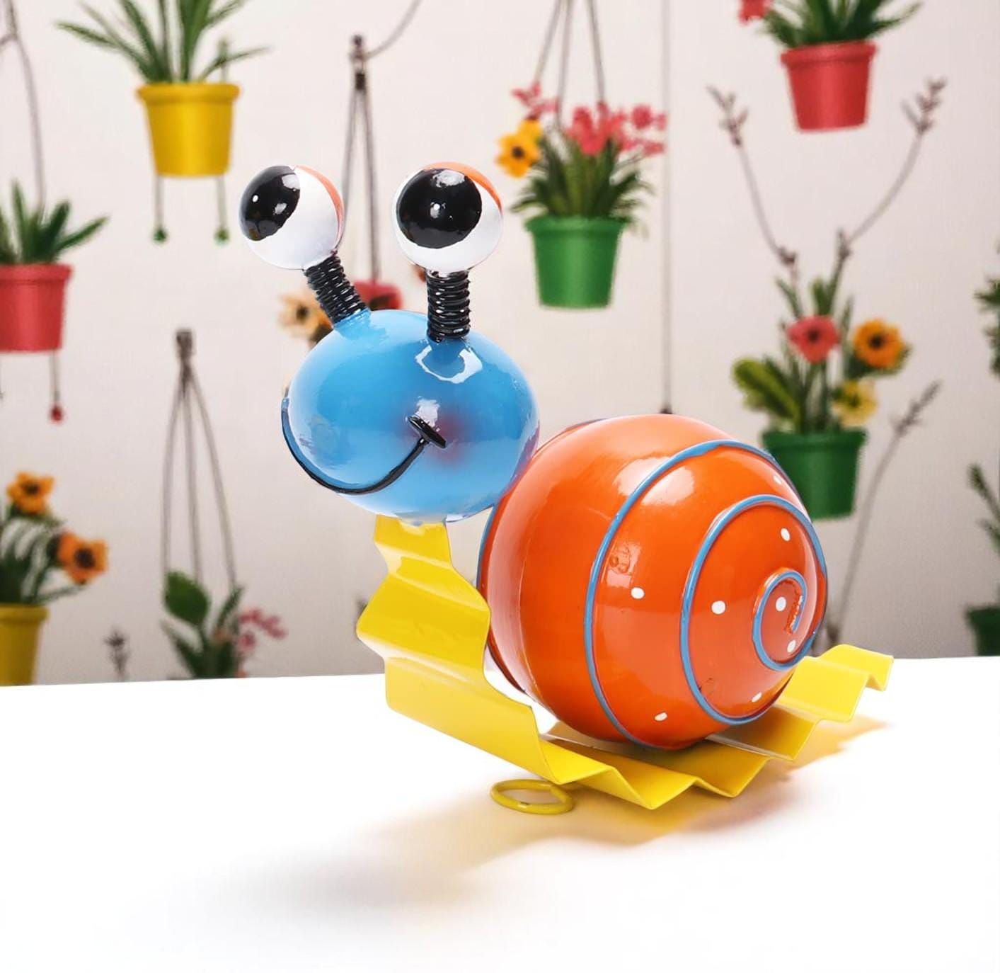 Metal Garden Decor Cute Snail Yard Art Outdoor Lawn Patio Ornament Fence Decorations F Y21234