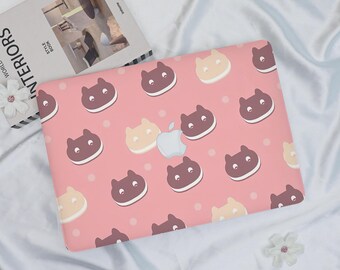 Housse rose pour MacBook à imprimé chat kawaii, étui Apple pour ordinateur portable Pro 13/15/16", nouveau Mac Pro 14 A3434 (M5), Mac Air 11/13/15" M1 M2 M3 M4 2024 2025