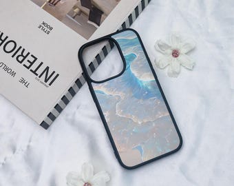 Shining Waves iPhone Case,Personalized iPhone 17 16 15 14 13 Pro Max Plus Mini,Trendy Cell Phone Case,iPhone Air X XR XS SE Case,Christmas