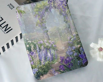 Lavender Garden Kindle Case,Kindle 11/12th,PaperWhite 10/11/12th,Personalized Gift,PaperWhite 2024,Kindle Colorsoft Case,Auto Wake/Sleep